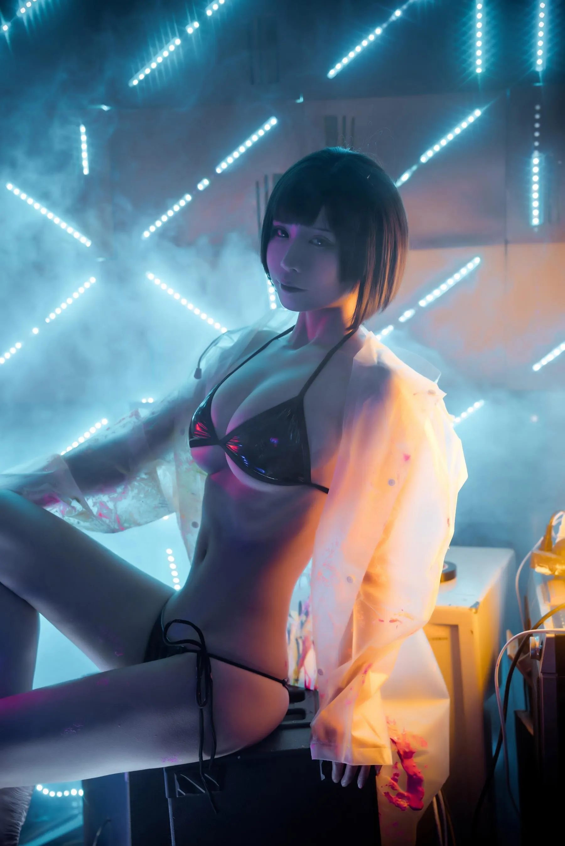 爱老师_PhD – NO.44 涂料雨衣 [10P]插图6